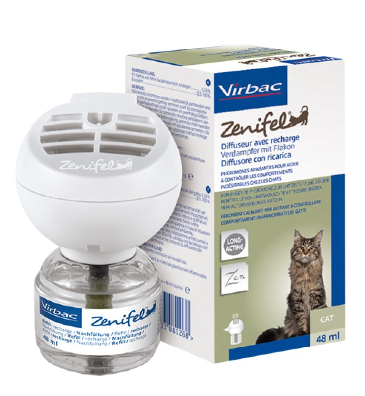 ZENIFEL DIFFUSORE FEROMONI CALMANTI GATTO CON RICARICA 48 ML