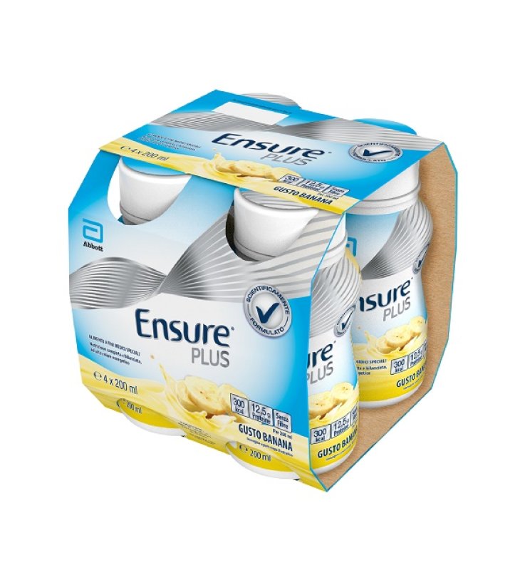 ENSURE PLUS BANANA 4 BOTTIGLIE DA 200 ML ENSURE PLUS BANANA 4 BOTTIGLIE DA 200 ML
