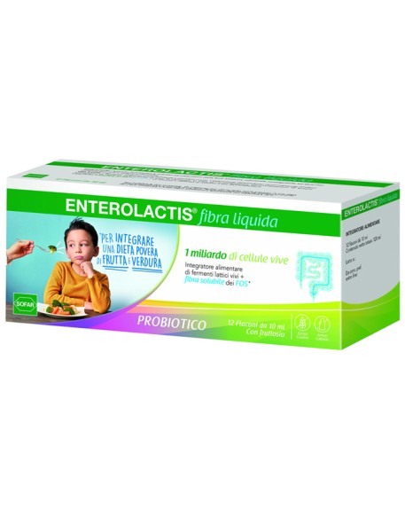 ENTEROLACTIS FIBRA LIQUIDA 12 FLACONCINI DA 10 ML