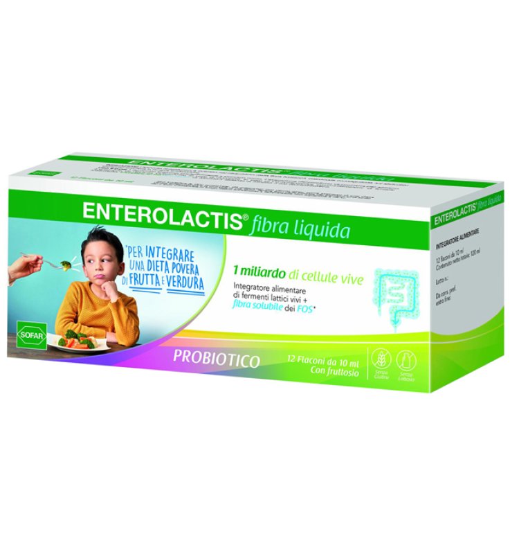 ENTEROLACTIS FIBRA LIQUIDA 12 FLACONCINI DA 10 ML