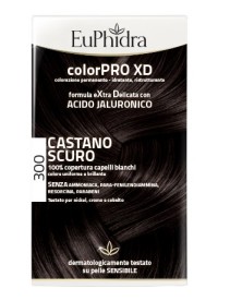 EUPHIDRA COLORPRO XD 300 CASTANO SCURO GEL COLORANTE CAPELLIIN FLACONE + ATTIVANTE + BALSAMO + GUANTI