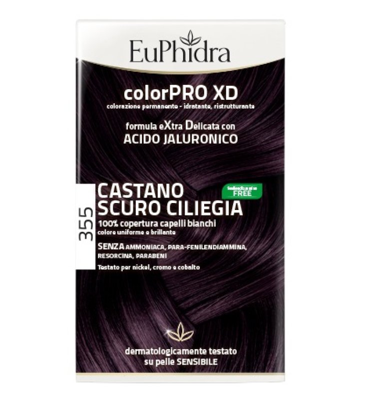 EUPHIDRA COLORPRO XD 355 CASTANO SCURO CILIEGIA GEL COLORANTE CAPELLI IN FLACONE + ATTIVANTE + BALSAMO + GUANTI EUPHIDRA COLORPRO XD 355 CASTANO SCURO CILIEGIA GEL COLORANTE CAPELLI IN FLACONE + ATTIVANTE + BALSAMO + GUANTI