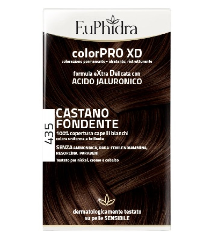 EUPHIDRA COLORPRO XD 435 CASTANO FONDENTE GEL COLORANTE CAPELLI IN FLACONE + ATTIVANTE + BALSAMO + GUANTI