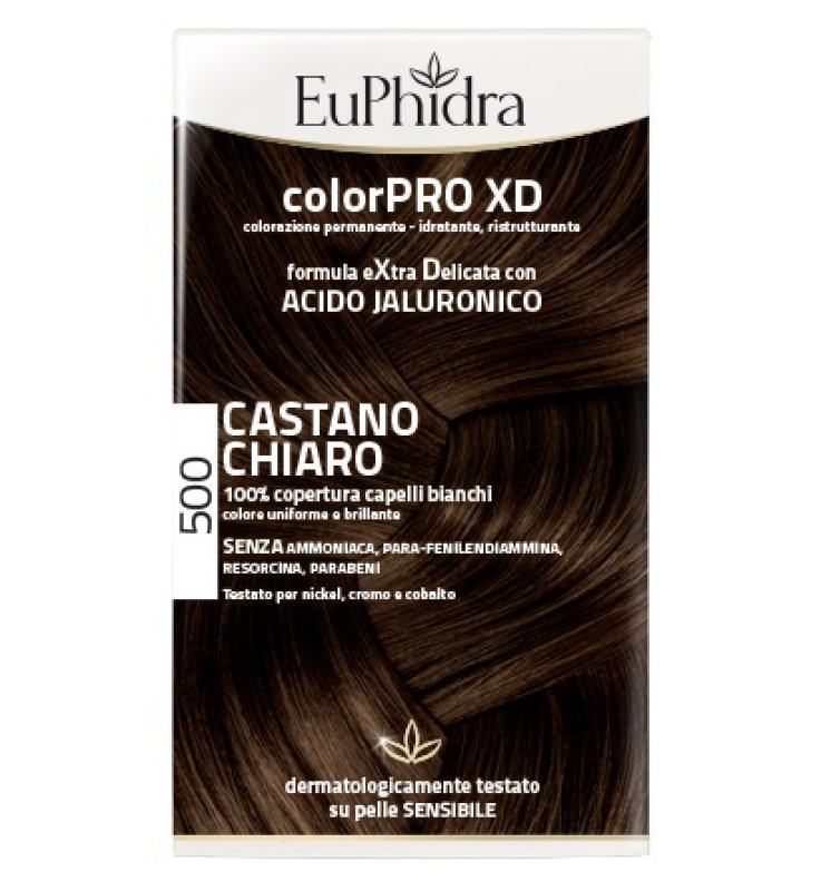 EUPHIDRA COLORPRO XD 500 CAST CHIARO GEL COLORANTE CAPELLI IN FLACONE + ATTIVANTE + BALSAMO + GUANTI
