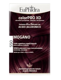 EUPHIDRA COLORPRO XD 550 MOGANO GEL COLORANTE CAPELLI IN FLACONE + ATTIVANTE + BALSAMO + GUANTI