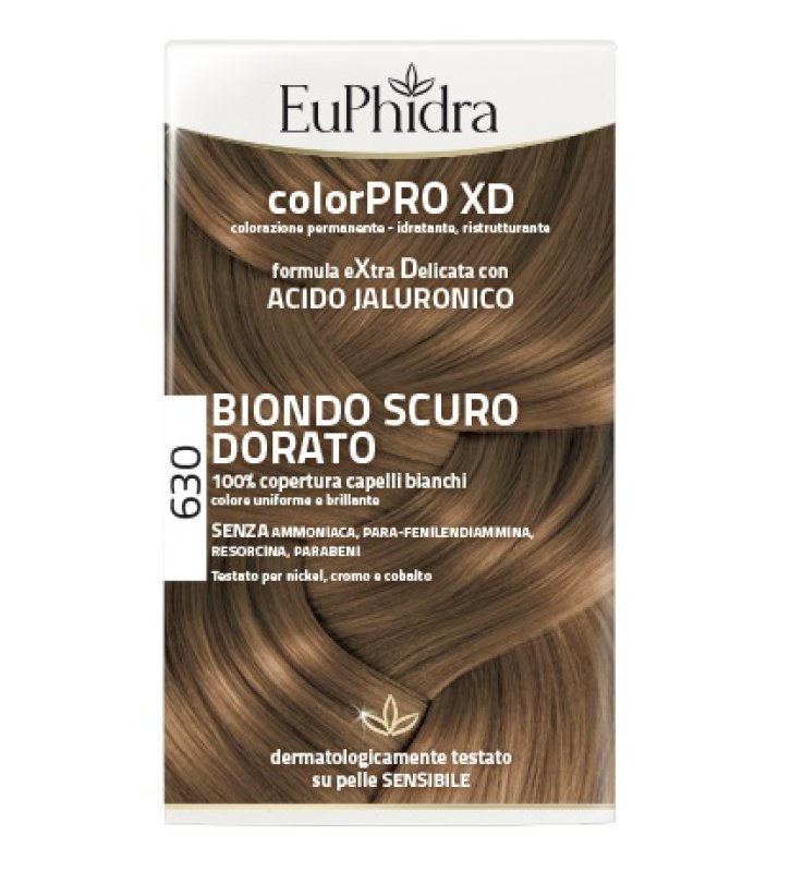 EUPHIDRA COLORPRO XD 630 BIONDO SCURO DORATO GEL COLORANTE CAPELLI IN FLACONE + ATTIVANTE + BALSAMO + GUANTI
