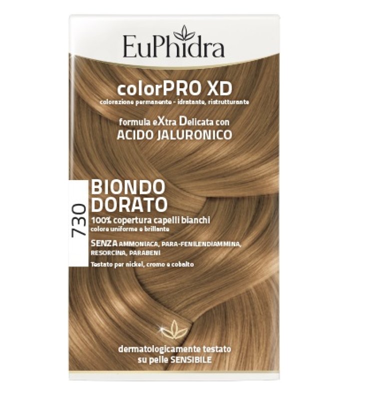 EUPHIDRA COLORPRO XD 730 BIONDO DORATO GEL COLORANTE CAPELLIIN FLACONE + ATTIVANTE + BALSAMO + GUANTI