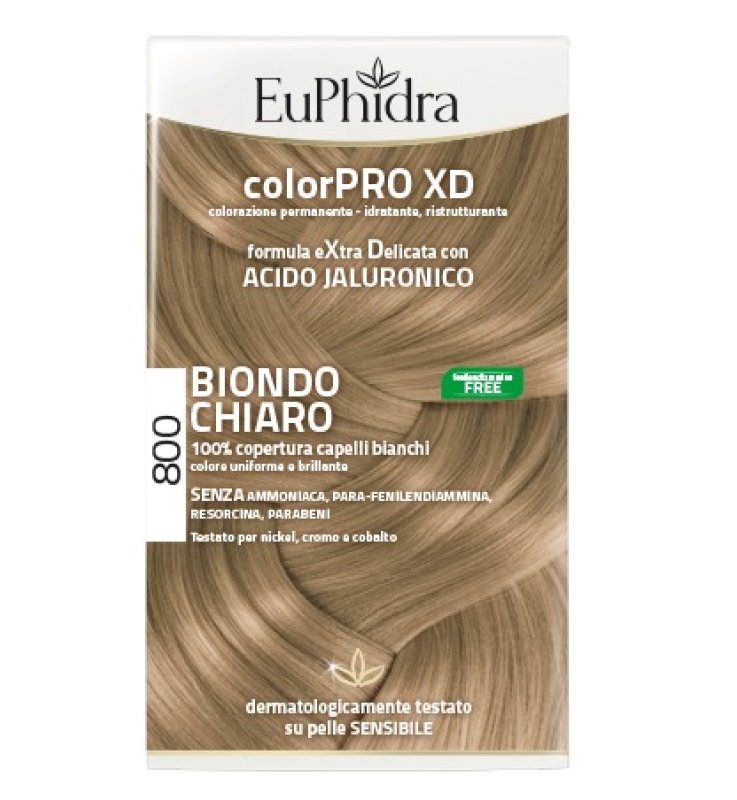 EUPHIDRA COLORPRO XD 800 BIONDO CHIARO GEL COLORANTE CAPELLIIN FLACONE + ATTIVANTE + BALSAMO + GUANTI