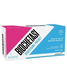 BIOCHETASI POCKET DIGESTIV 18 COMPRESSE MASTICABILI NUOVA FORMULAZIONE