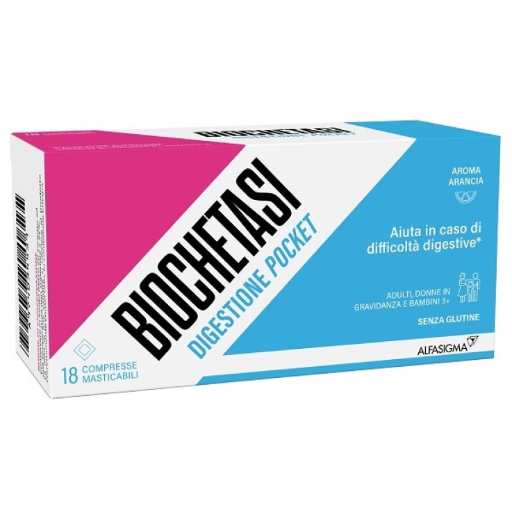 BIOCHETASI POCKET DIGESTIV 18 COMPRESSE MASTICABILI NUOVA FORMULAZIONE BIOCHETASI POCKET DIGESTIV 18 COMPRESSE MASTICABILI NUOVA FORMULAZIONE