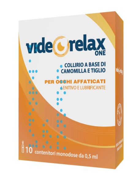 COLLIRIO VIDEORELAX ONE LENITIVO E LUBRIFICANTE OCCHI AFFATICATI 10 CONTENITORI MONODOSE 0,5 ML