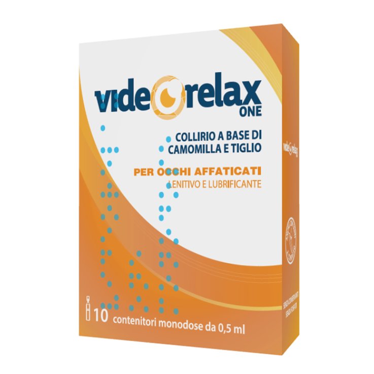 COLLIRIO VIDEORELAX ONE LENITIVO E LUBRIFICANTE OCCHI AFFATICATI 10 CONTENITORI MONODOSE 0,5 ML COLLIRIO VIDEORELAX ONE LENITIVO E LUBRIFICANTE OCCHI AFFATICATI 10 CONTENITORI MONODOSE 0,5 ML