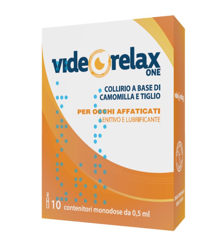 COLLIRIO VIDEORELAX ONE LENITIVO E LUBRIFICANTE OCCHI AFFATICATI 10 CONTENITORI MONODOSE 0,5 ML