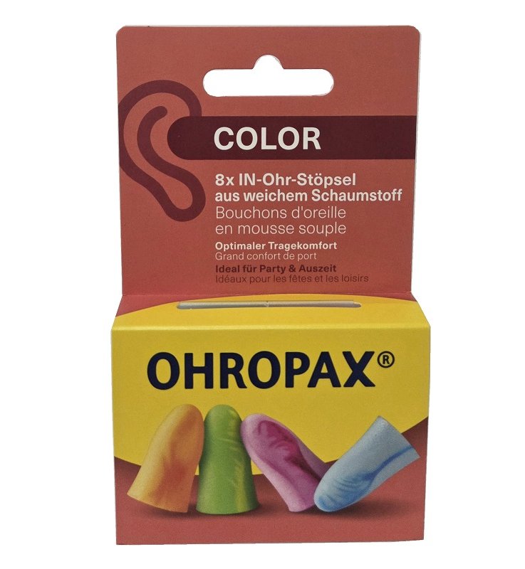 TAPPO AURICOLARE OHROPAX COLOR 8 PEZZI TAPPO AURICOLARE OHROPAX COLOR 8 PEZZI