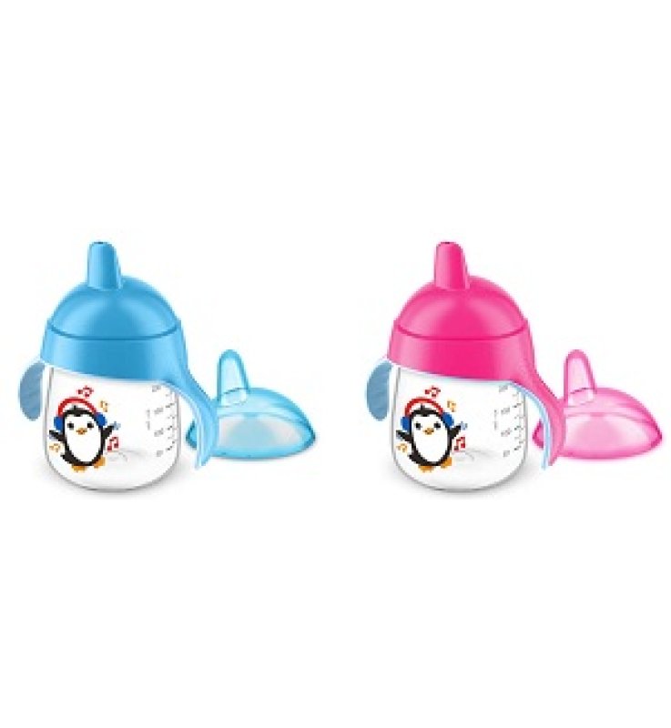 AVENT TAZZA CON BECCUCCIO DECORATA AZZURRO 260 ML