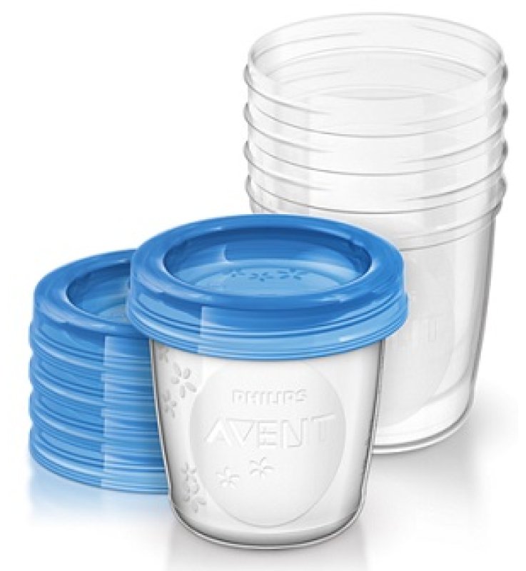 AVENT VASETTI VIA COPERCHIO 180 ML 5 PEZZI