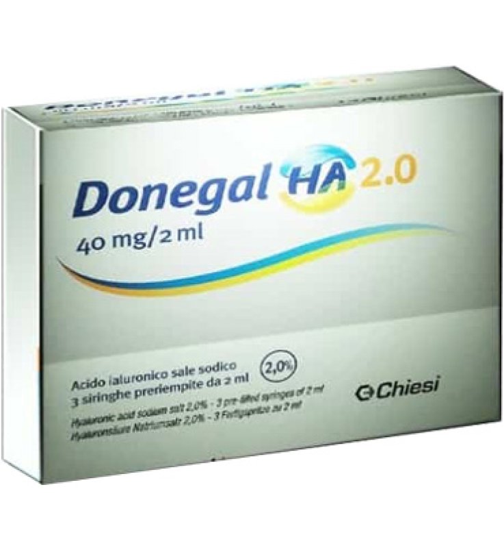 SIRINGA INTRA-ARTICOLARE DONEGAL HA 2.0 ACIDO IALURONICO 40MG 2 ML 3 PEZZI