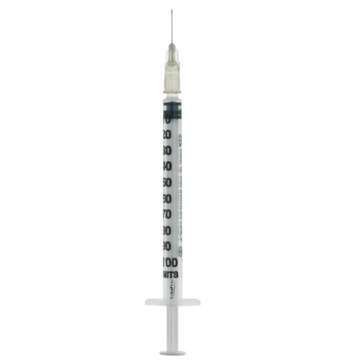SIRINGA PER INSULINA EXTRAFINE 1ML 100 UI AGO REMOVIBILE 27GAUGE 0,40X12 MM 1 PEZZO SIRINGA PER INSULINA EXTRAFINE 1ML 100 UI AGO REMOVIBILE 27GAUGE 0,40X12 MM 1 PEZZO