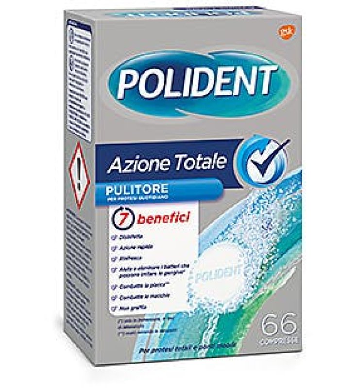 POLIDENT AZIONE TOTALE 66 COMPRESSE PULITORE PER PROTESI QUOTIDIANO