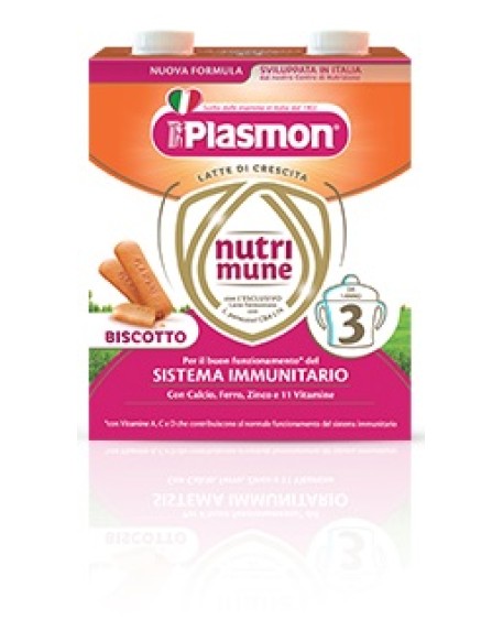 PLASMON NUTRIMUNE STAGE 3 BISCOTTO LIQUIDO 2 X 500 ML