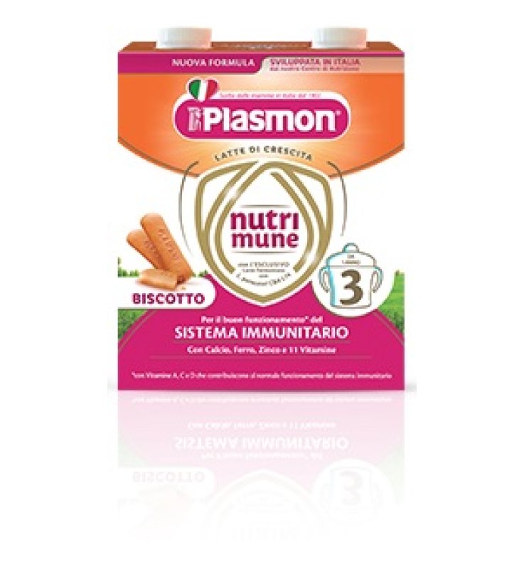 PLASMON NUTRIMUNE STAGE 3 BISCOTTO LIQUIDO 2 X 500 ML PLASMON NUTRIMUNE STAGE 3 BISCOTTO LIQUIDO 2 X 500 ML