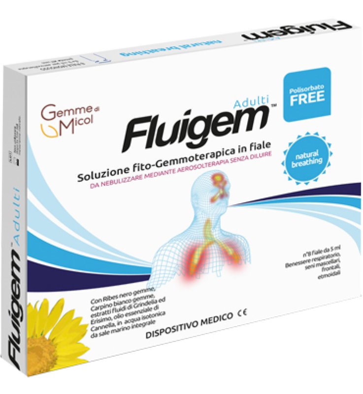 FLUIGEM ADULTI AEROSOL 8 FIALE 5 ML SOLUZIONE CON FITO GEMMODERIVATI PRODIGI DELLA TERRA
