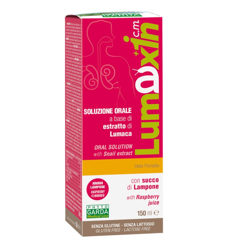 LUMAXIN +1CM SCIROPPO PER ADULTI E BAMBINI A BASE DI ESTRATTO DI LUMACA CON SUCCO DI LAMPONE 150 ML