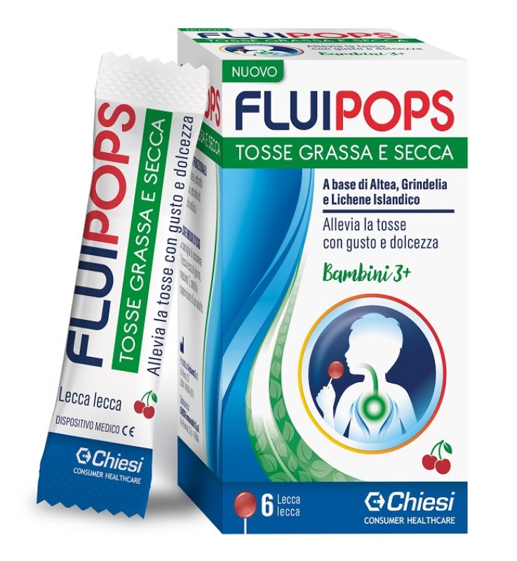 FLUIPOPS 6 LECCA LECCA GUSTO CILIEGIA PER TOSSE FLUIPOPS 6 LECCA LECCA GUSTO CILIEGIA PER TOSSE