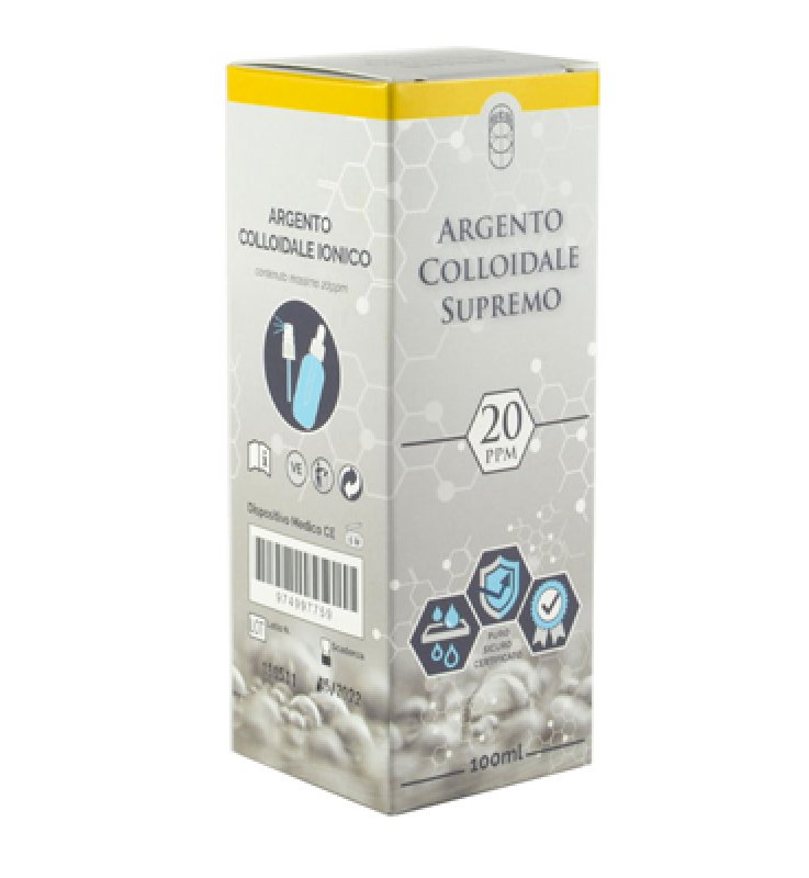 ARGENTO COLLOIDALE SUPREMO 20PPM 100 ML SPRAY + CONTAGOCCE ARGENTO COLLOIDALE SUPREMO 20PPM 100 ML SPRAY + CONTAGOCCE
