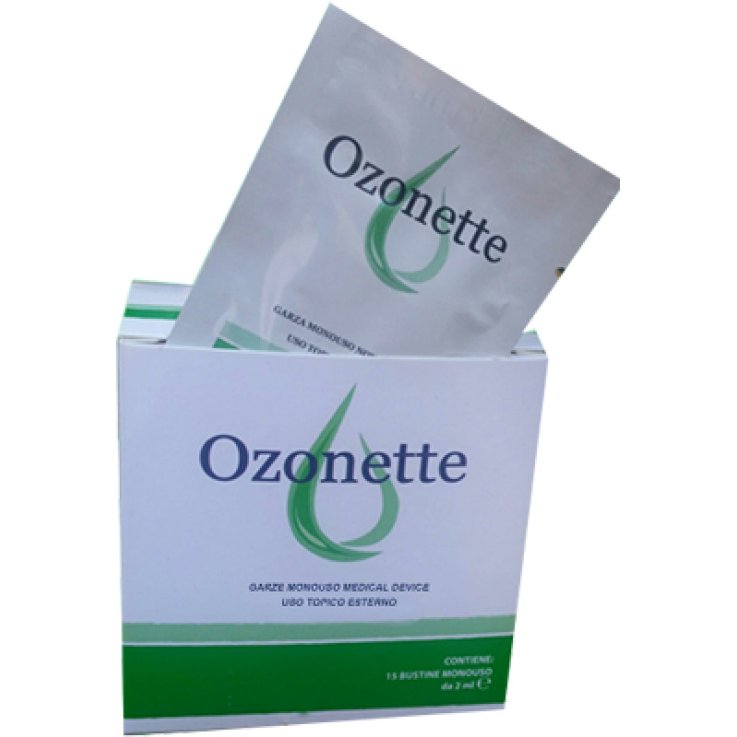 GARZA OZONETTE IMBIBITA DI OLII OZONIZZATI 15 X 15 CM 15 BUSTINE GARZA OZONETTE IMBIBITA DI OLII OZONIZZATI 15 X 15 CM 15 BUSTINE