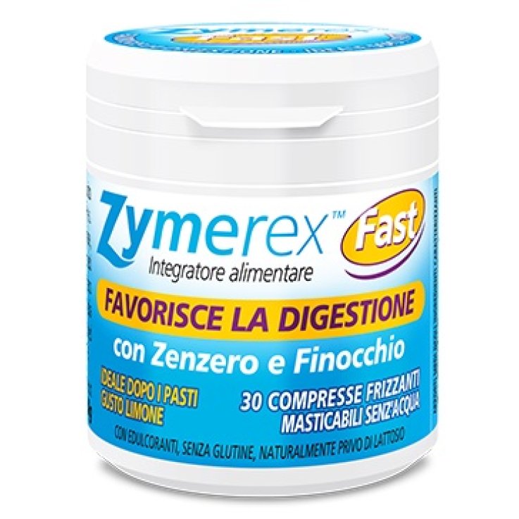 ZYMEREX FAST 30 COMPRESSE MASTICABILI CON ZENZERO E FINOCCHIO GUSTO LIMONE ZYMEREX FAST 30 COMPRESSE MASTICABILI CON ZENZERO E FINOCCHIO GUSTO LIMONE