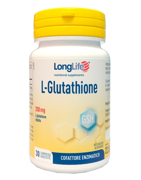 LONGLIFE L-GLUTATHIONE 250 MG 30 COMPRESSE