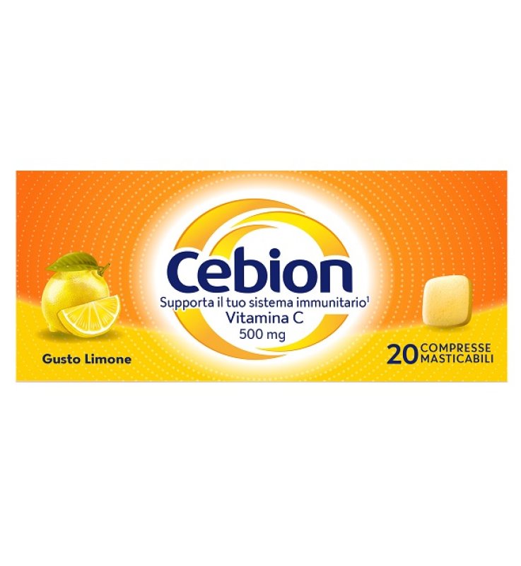 CEBION MASTICABILE LIMONE VITAMINA C 500 MG 20 COMPRESSE
