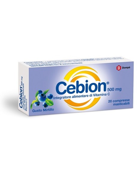 CEBION MASTICABILE MIRTILLO VITAMINA C 500 MG 20 COMPRESSE