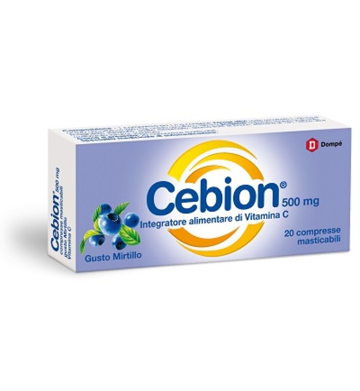 CEBION MASTICABILE MIRTILLO VITAMINA C 500 MG 20 COMPRESSE