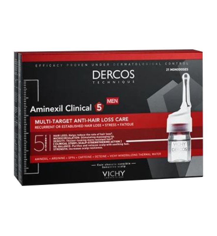 Dercos Aminexil Clinical 5 Uomo | Fiale Anti-Caduta Capelli 42 6 ML
