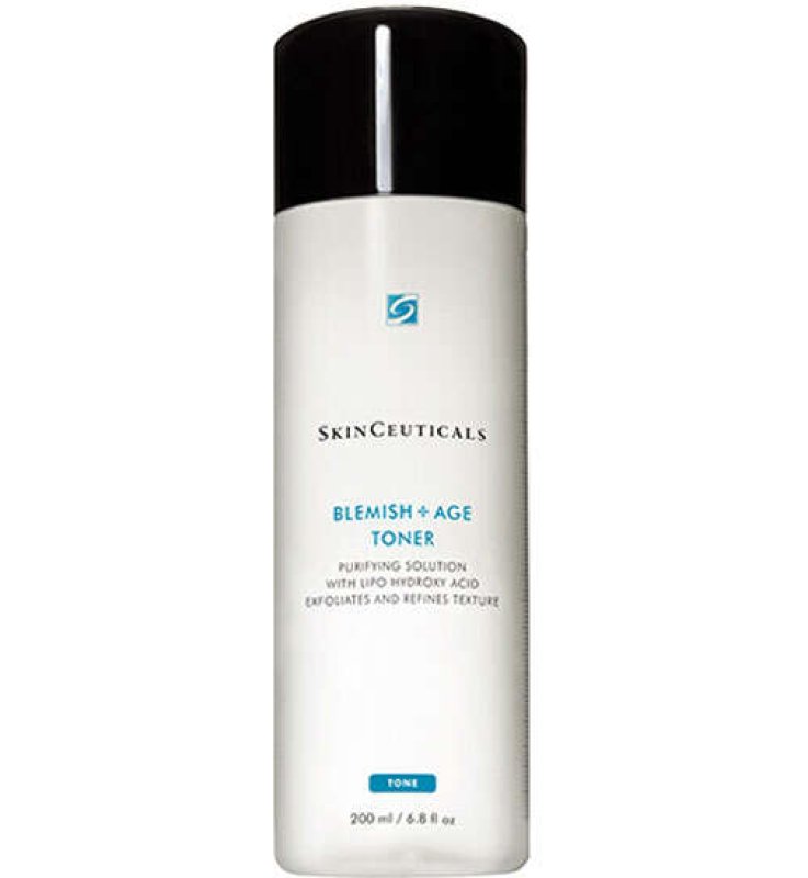 SkinCeuticals Blemish + Age Toner Tonico Esfoliante a base di Acido Salicilico, Glicolico e LHA 200 Ml