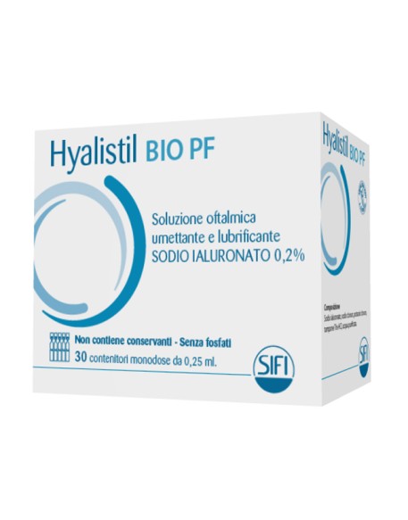 HYALISTIL BIO SOLUZIONE OFTALMICA PHOSPHATE FREE MONODOSE ABASE DI ACIDO IALURONICO 0,2% 30 FLACONCINI 0,25 ML