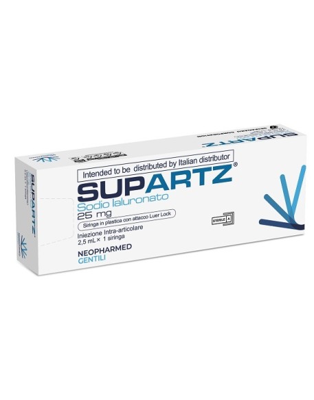 SIRINGA PRERIEMPITA INTRA-ARTICOLARE SUPARTZ ACIDO IALURONICO 25 MG 2,5 ML 1 PEZZO