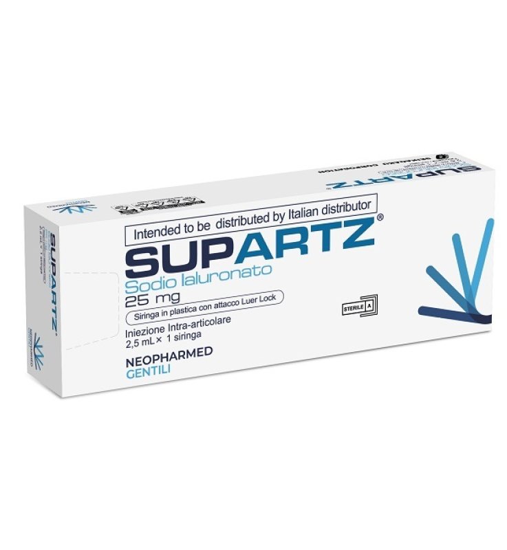 SIRINGA PRERIEMPITA INTRA-ARTICOLARE SUPARTZ ACIDO IALURONICO 25 MG 2,5 ML 1 PEZZO