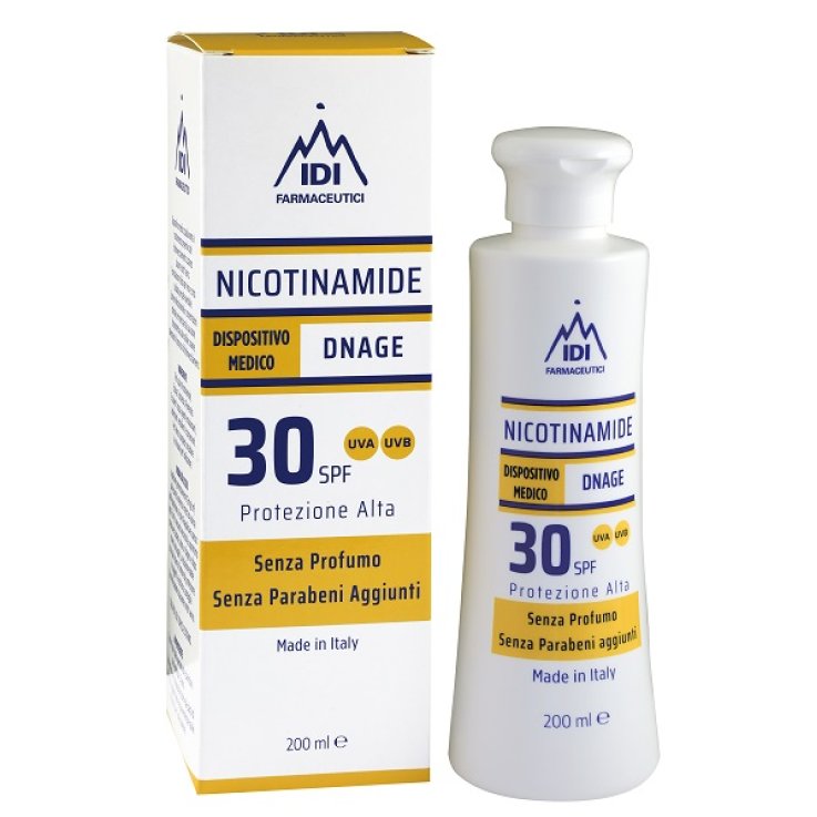NICOTINAMIDE DNAGE 30SPF PROTEZIONE ALTA 200 ML NICOTINAMIDE DNAGE 30SPF PROTEZIONE ALTA 200 ML