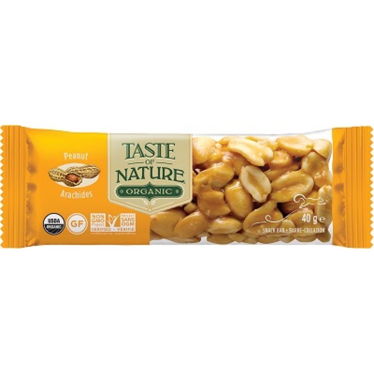 TASTE OF NATURE BARRETTA ALLE ARACHIDI BIO VEGAN AD ALTO CONTENUTO DI FIBRE 40 G TASTE OF NATURE BARRETTA ALLE ARACHIDI BIO VEGAN AD ALTO CONTENUTO DI FIBRE 40 G
