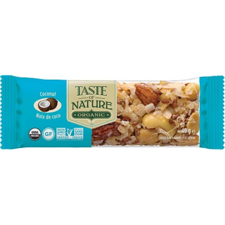 TASTE OF NATURE BARRETTA AL COCCO BIO VEGAN AD ALTO CONTENUTO DI FIBRE 40 G TASTE OF NATURE BARRETTA AL COCCO BIO VEGAN AD ALTO CONTENUTO DI FIBRE 40 G