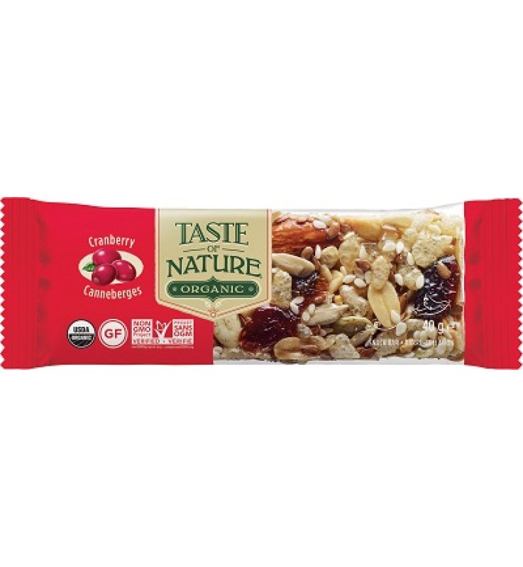 TASTE OF NATURE BARRETTA AI CRANBERRIES BIO VEGAN 40 G