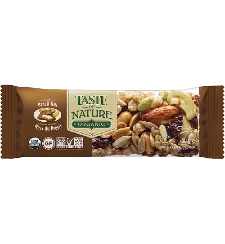 TASTE OF NATURE BARRETTA ALLE NOCI DEL BRASILE BIO VEGAN 40G TASTE OF NATURE BARRETTA ALLE NOCI DEL BRASILE BIO VEGAN 40G