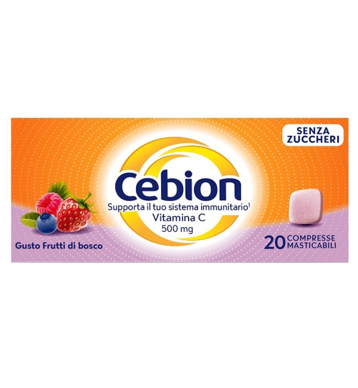 CEBION MASTICABILE SENZA ZUCCHERO VITAMINA C 500 MG 20 COMPRESSE