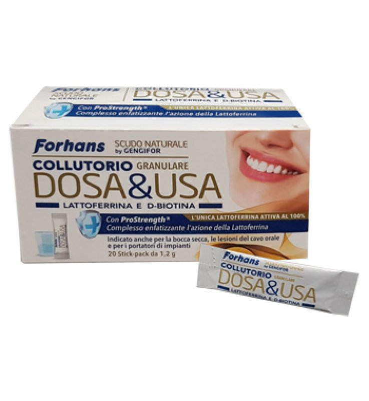 FORHANS DOSA & USA COLLUTORIO GRANULARE 20 STICK PACK