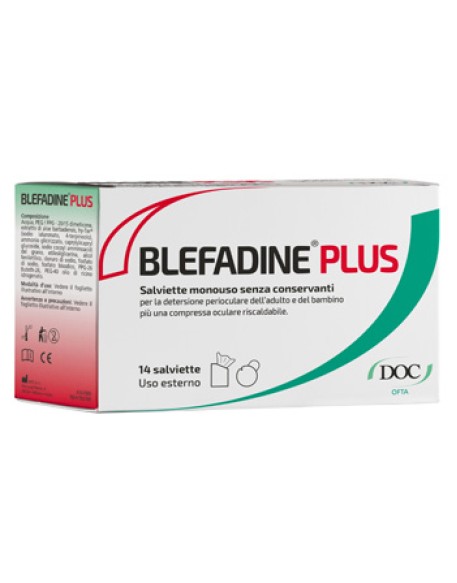 BLEFADINE PLUS 14 SALVIETTE PER DETERSIONE PERIOCULARE + 1 COMPRESSA RISCALDABILE