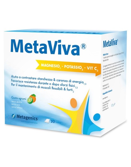 METAVIVA MAGNESIO POTASSIO VITAMINA C 20 BUSTINE