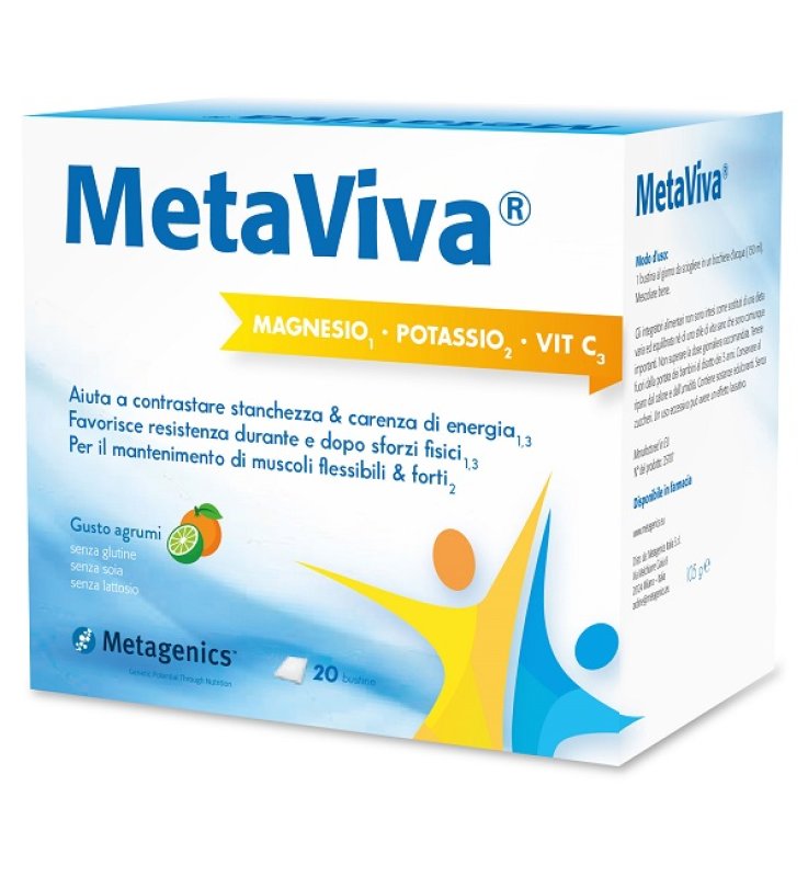 METAVIVA MAGNESIO POTASSIO VITAMINA C 20 BUSTINE